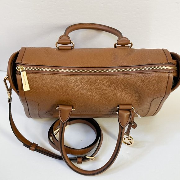 Michael Kors Carine Large Satchel Shoulder Crossbody Bag Brown - Picture 12 of 14